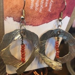 Handcrafted aluminum wire earrings
